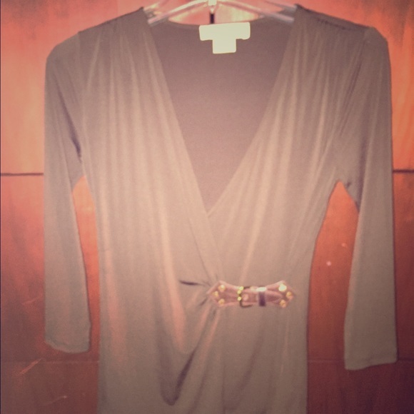 MICHAEL Michael Kors Tops - Brown V-Neck Michael Kors Top